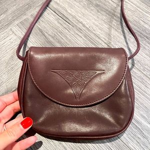 Vintage Rolfs cowhide leather boho cross body purse